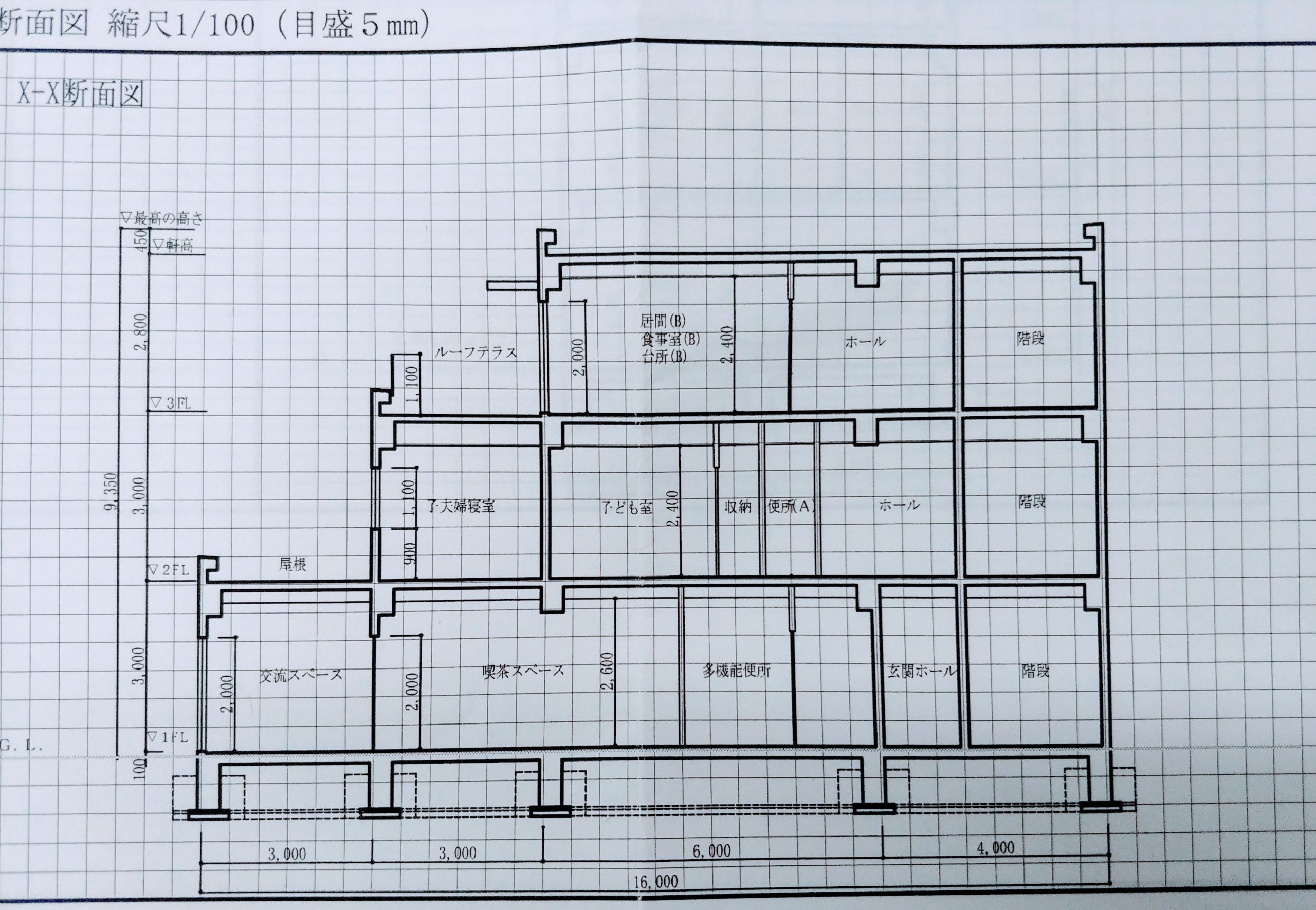 建築の手書き断面パースの書き方 一点透視図法で見せる 一級建築士への道